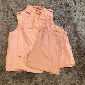 Blush vest & pants set